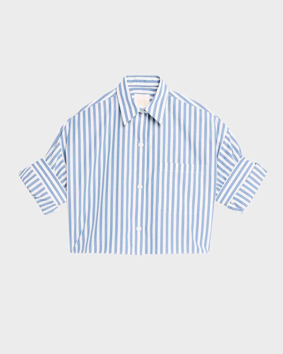 Next Ex Striped Button-Front Shirt